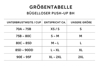 Bügellosen Pushup BH